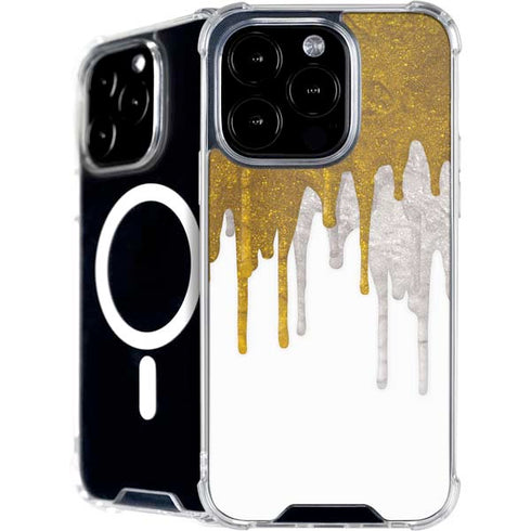 Paint Splatter Gold iPhone 16 Pro MagSafe Case